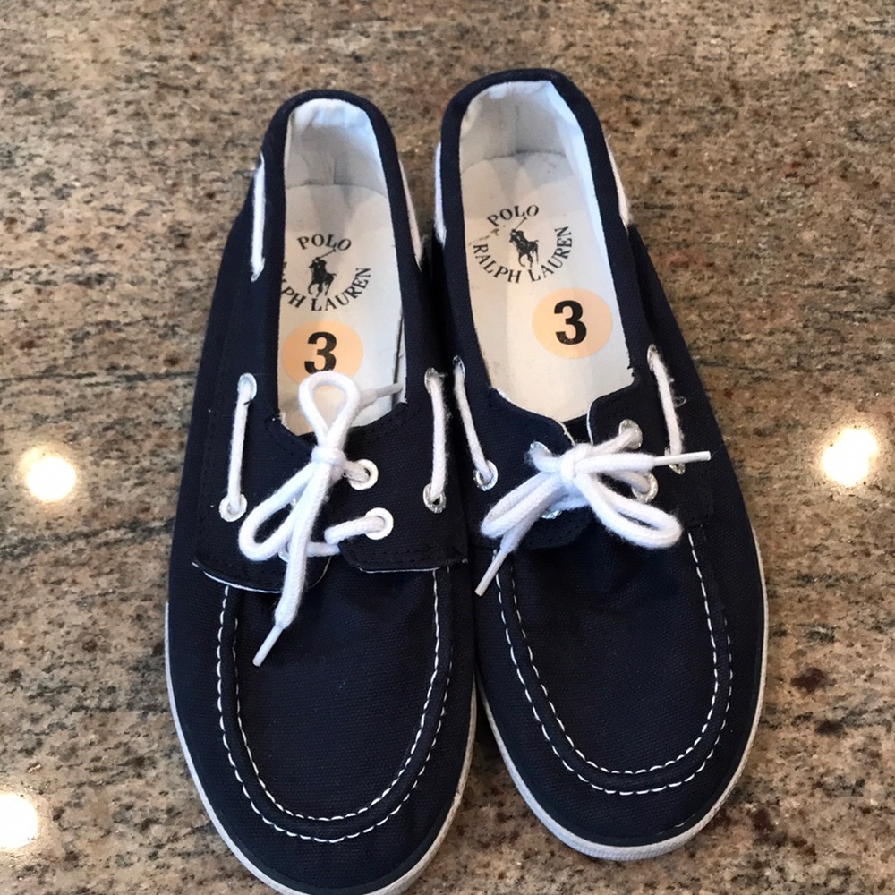 Polo Ralph Lauren boat shoes navy size 3